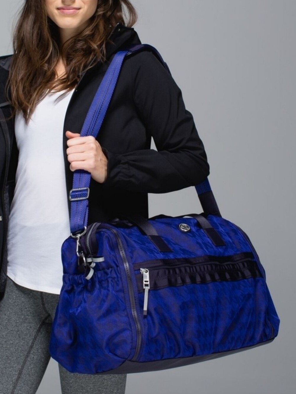 Lululemon Weekend Warrior Bag - Black and Pigment Blue Houndstooth 